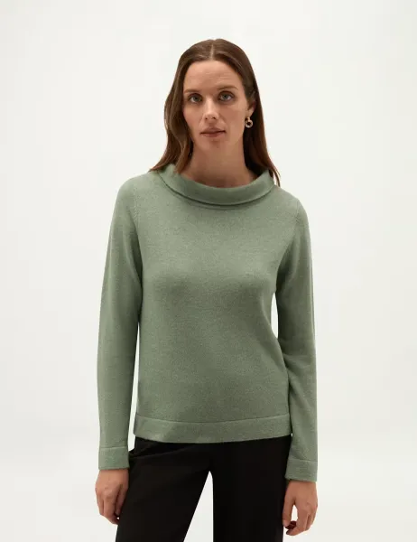 Hobbs Merino Wool Rich Jumper with Cashmere Green