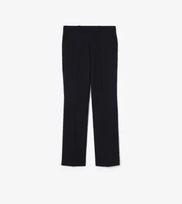 Wool Sloane Tailored Trousers in Navy