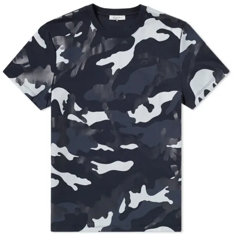 Metallic Overprinted Camo Tee