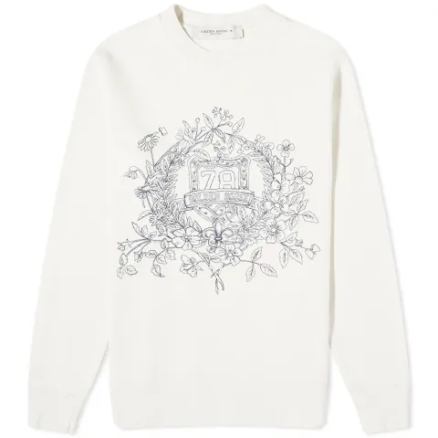 Crest Embroidery Crew Sweat