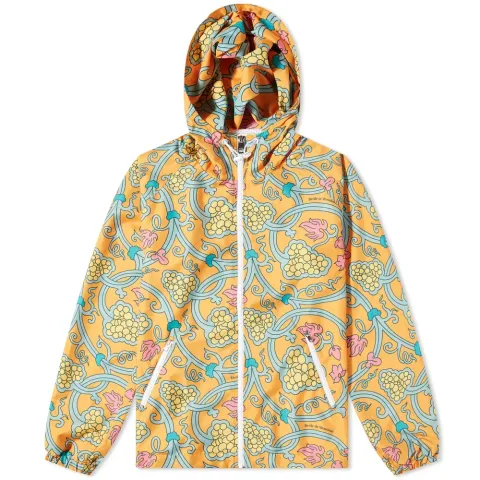 Grapes Print Hooded Windbreaker