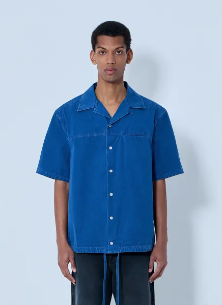 Cotton Poplin Short-Sleeve Shirt