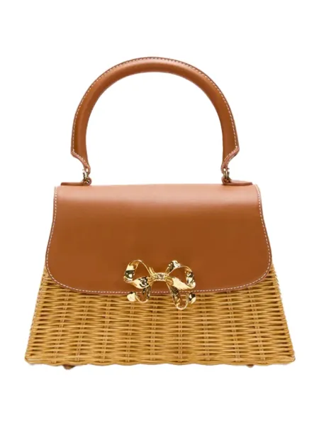 Rattan Bow Bag Brown
