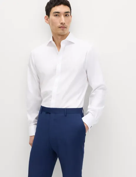 Marks & Spencer Slim Fit Ultimate Non Iron Pure Cotton Shirt White