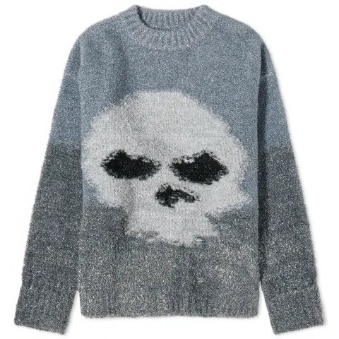 Skull Knitted Crew Neck Jumper