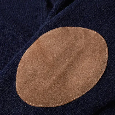 Jamieson's of Shetland Elbow Patch Shawl Collar Cardigan