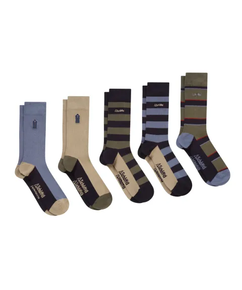 Schöffel Country Men's Bamboo Socks (Box Of 5) - Oakham Mix