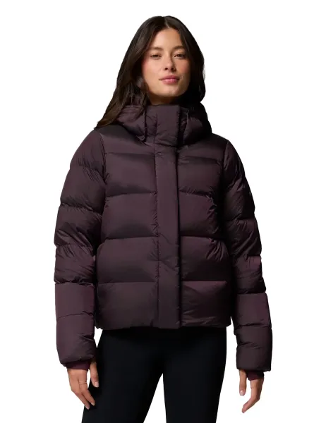 Columbia Amaze Puff Hooded Zip Down Jacket Dark Purple