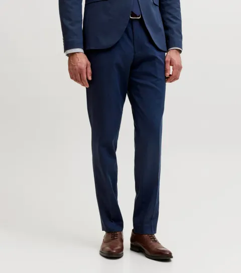 Jack & Jones Men's Navy Slim Fit Suit Trousers
