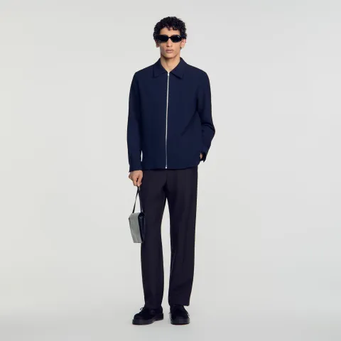 Zipped jersey shirt