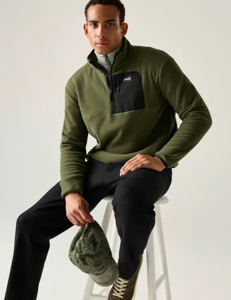 Regatta Frankie Funnel Neck Half Zip Fleece Khaki