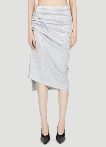 Draped Lurex Skirt