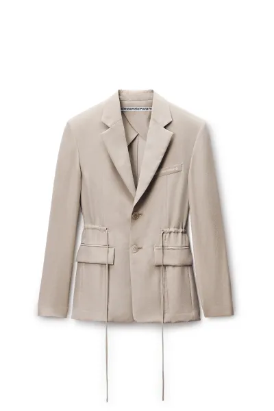 Ruched Waist Blazer