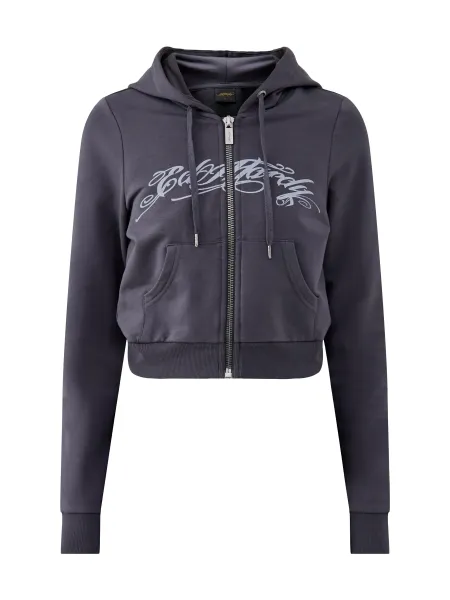 Ed Hardy Love Is Mystery Cropped Hoodie