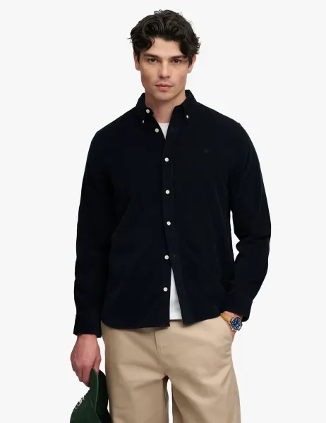 Superdry & Co Relaxed Fit Pure Cotton Corduroy Shirt Dark Navy