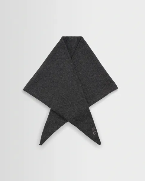 Wax London Arnold - Charcoal Knitted Rib Scarf