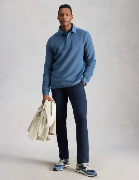 White Stuff Pure Cotton Collar Sweatshirt Blue