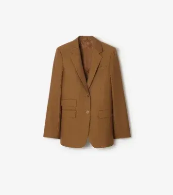 Wool Mohair Tailored Jacket in Hazelnut brown