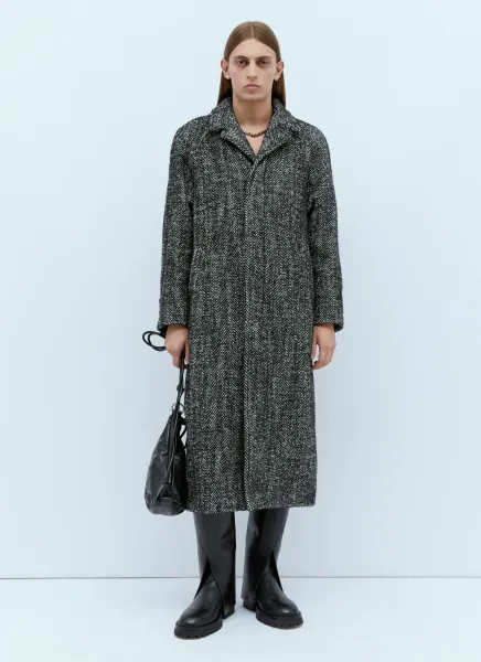 Marled Long Wool Coat