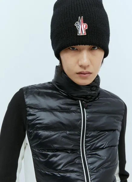 Logo Patch Wool Beanie Hat