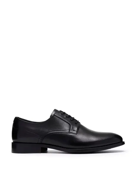 Clarks Leather Derby Shoes Black