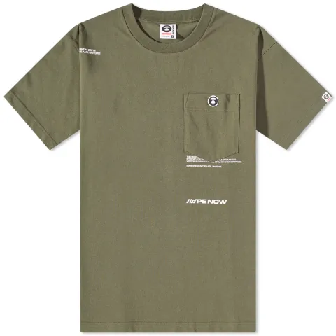 AAPE Now Silicone Badge Pocket T-Shirt