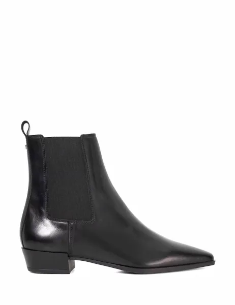 Dune London Suede Chelsea Block Heel Ankle Boots
