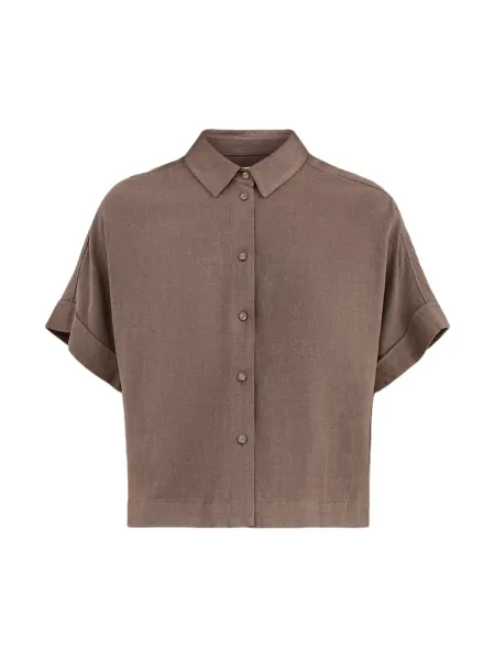 Selected SLFVIVA SS CROPPED SUN SHIRT NOOS