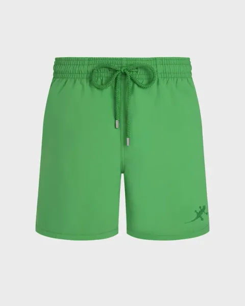 Vilebrequin Men Swim Shorts Water-reactive Mosaic Lizard
