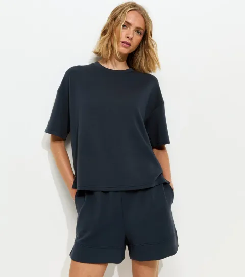 Women's Premium Navy Sweatshirt T-Shirt