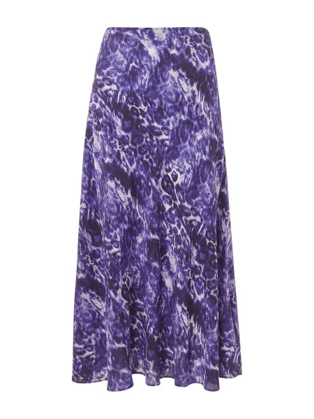 Whistles Glossy Leopard Bias Skirt
