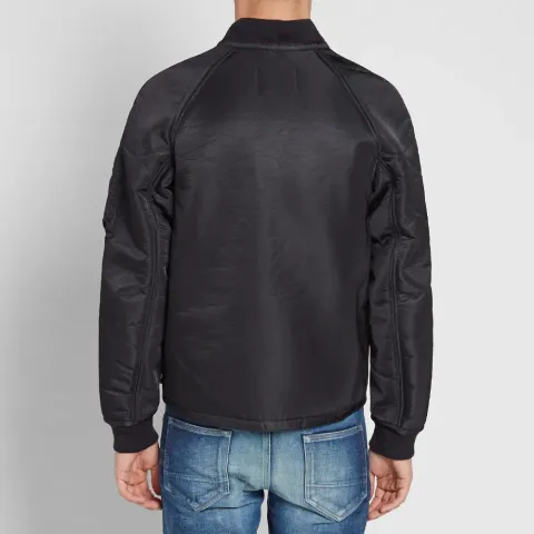 Satin Sherpa Bomber Jacket