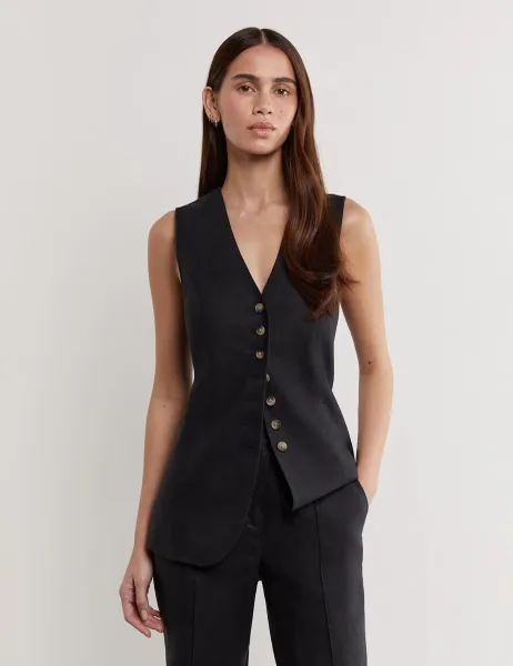Jag Pure Linen Waistcoat