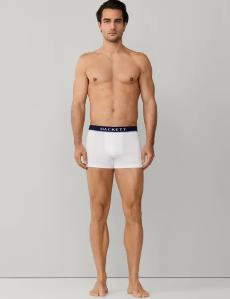 Hackett 3 Pack Cotton Rich Trunks White