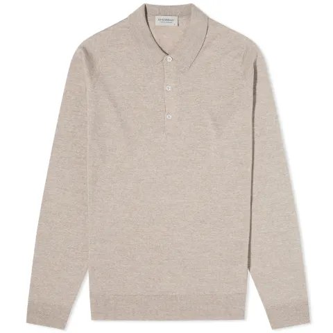 Belper Long Sleeve Knitted Polo