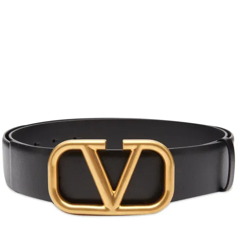 V Logo Buckle Belt