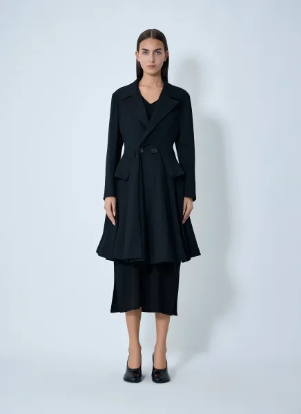 Paneled Flare Coat