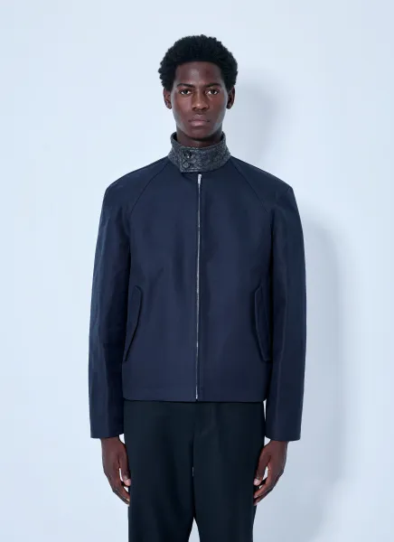 High-Collar Zip Jacket
