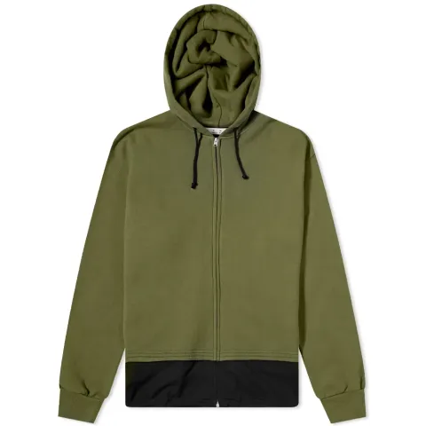 Zip Through Logo Back Hoodie