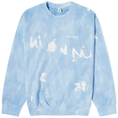 Serif Logo Tie Dye Crew Sweat