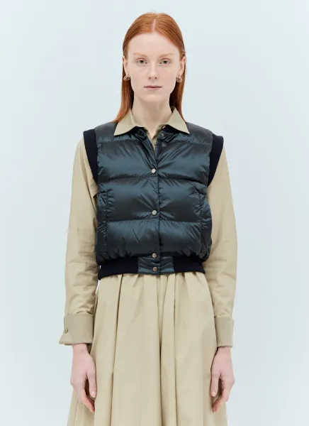 Cropped Down Vest