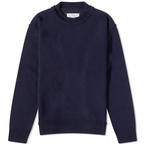 Elbow Patch Crew Knit