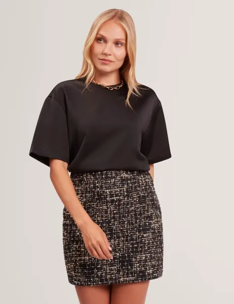 Ted Baker Satin T-Shirt Black