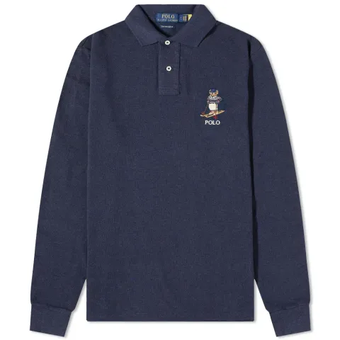 Skiing Bear Button Down Shirt