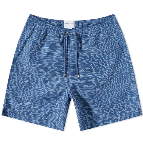 Wave Print Swim Shorts