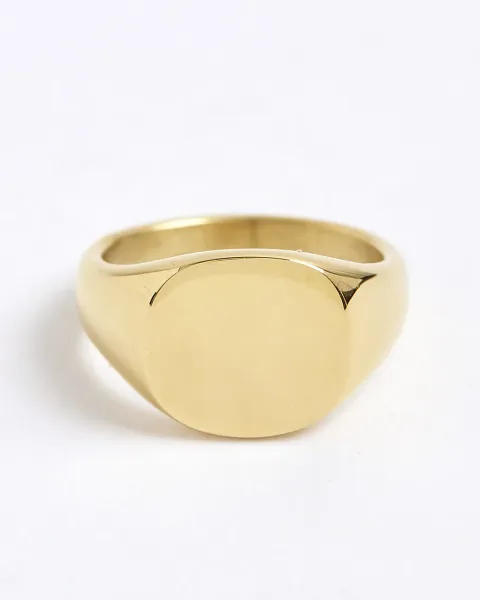 River Island Steel Signet Ring