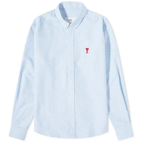 AMI Small A Heart Button Down Shirt