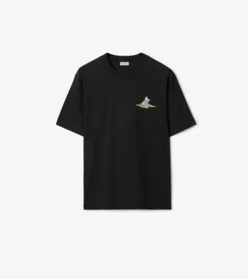 Sleeping Knight Cotton T-shirt in Black
