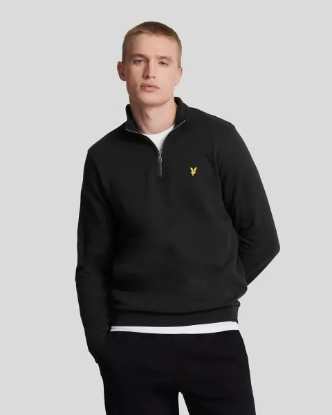 Lyle & Scott Cotton Loopback 1/4 Zip Sweatshirt