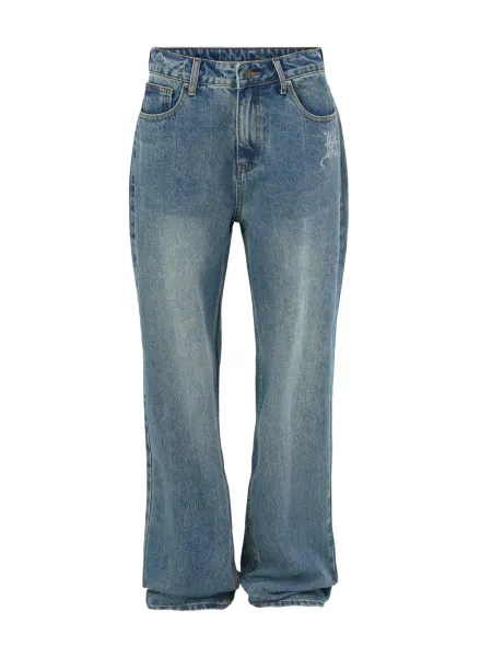 Denim Gothic Cross Relaxed Jeans